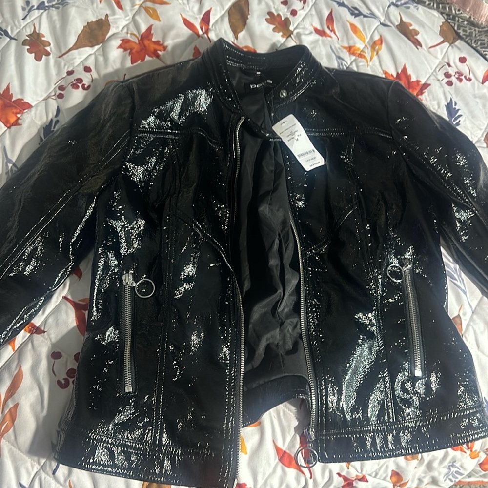Shiny Crinkle BeBe Jacket